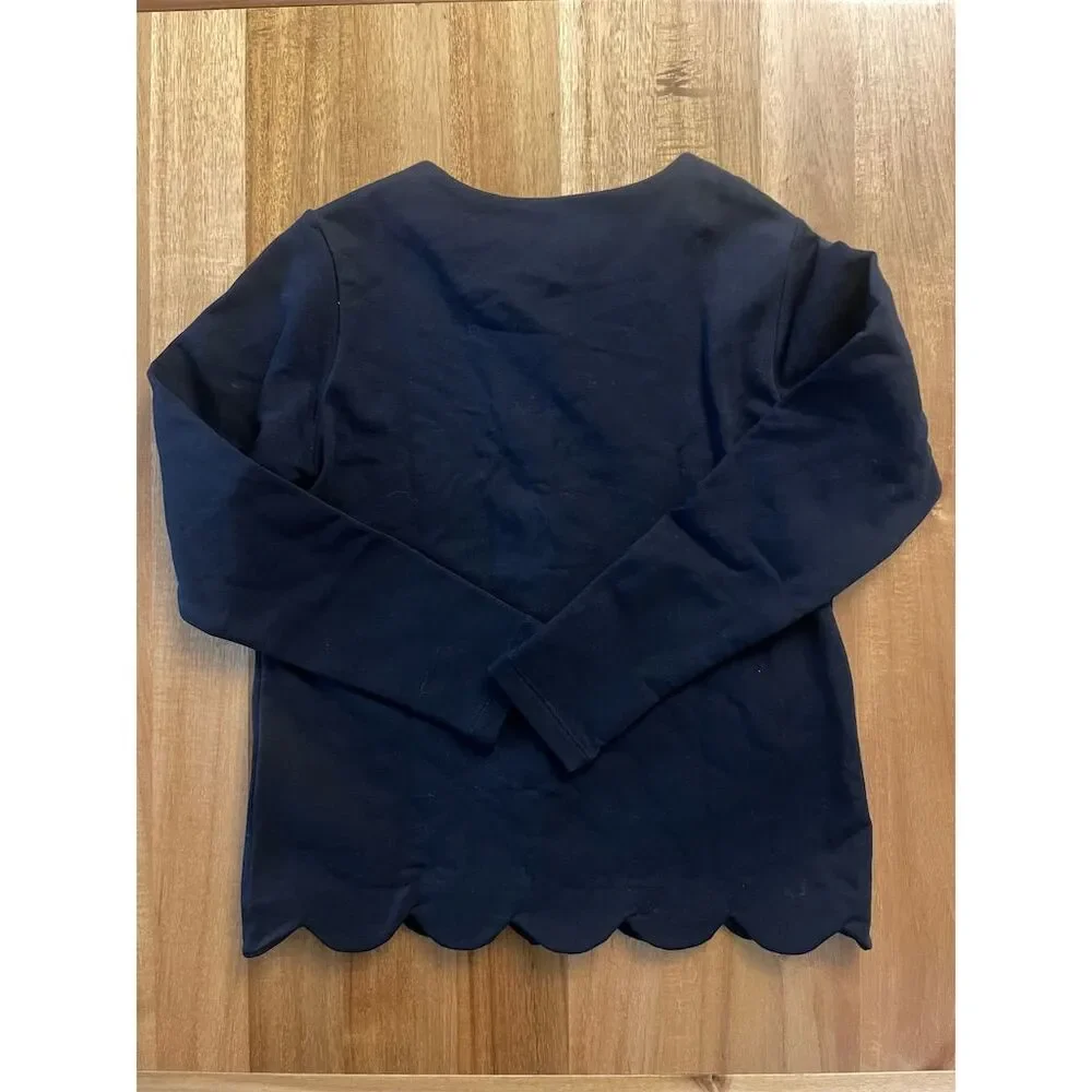 Jacadi Paris Girls Navy Blue Cardigan Sweater Size 12 / 152 cm Long Sleeve - Picture 5 of 5